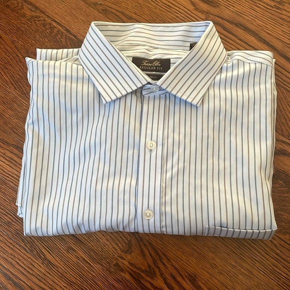 Tasso Elba regular fit light blue striped - Picture 4 of 4
